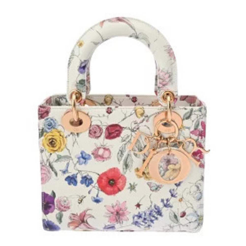Christian Dior LADY Multicolor Calfskin Handbag